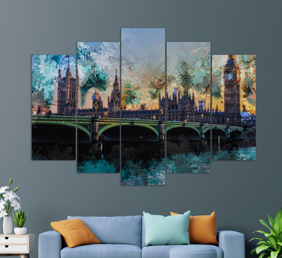 London Painting Travel Poster, Europe Art Print - Image 3