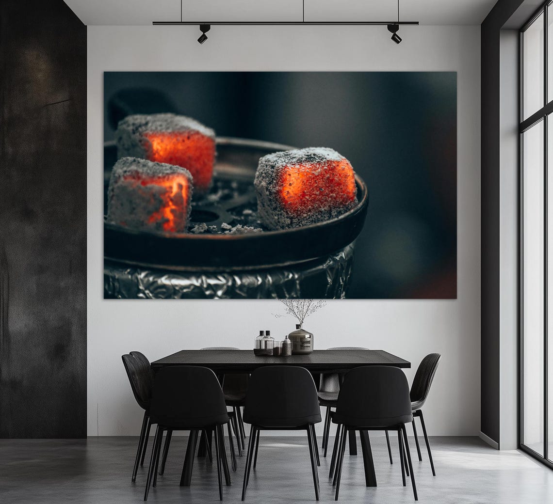Hookah Bar Wall Decor, Hookah Art Print