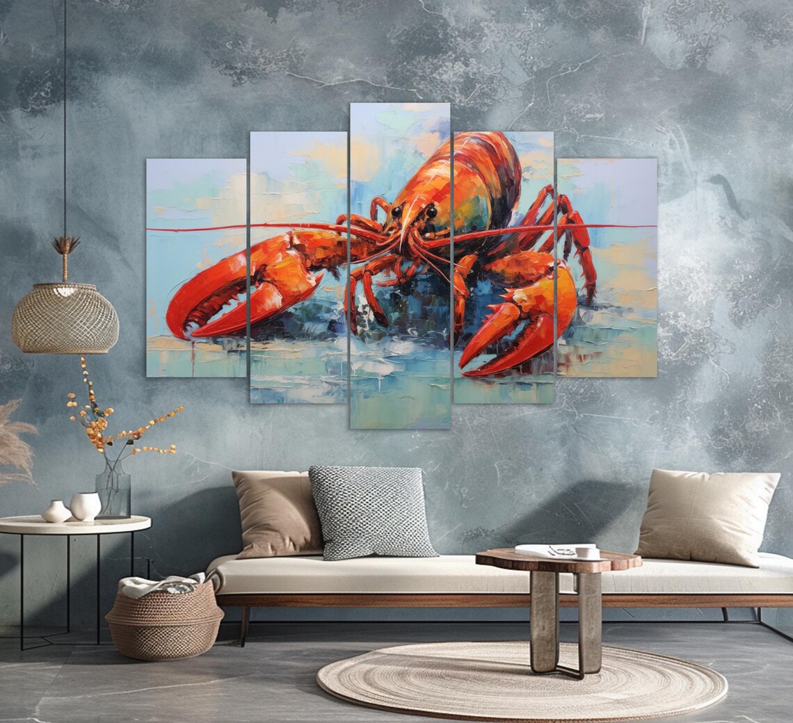 Lobster Art Print, Kitchen and Restaurant Decor - Image 2