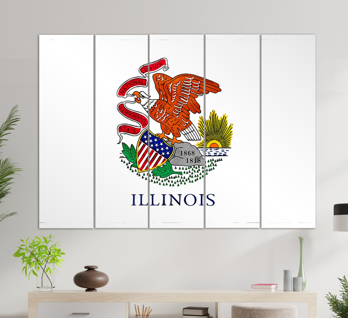 Illinois State Flag Art Print - Image 2