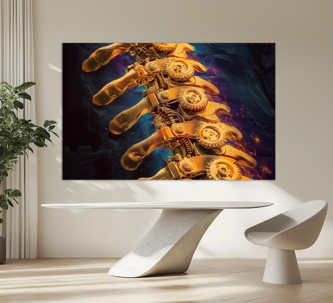 Abstract Spine Work Art Print, Spine Health Poster - Image 2