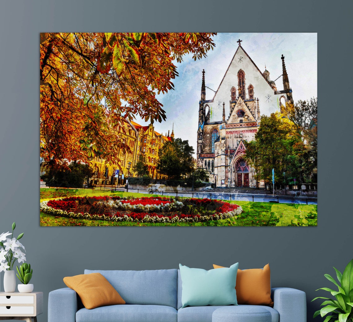 Leipzig Painting, Modern Wall Art Print