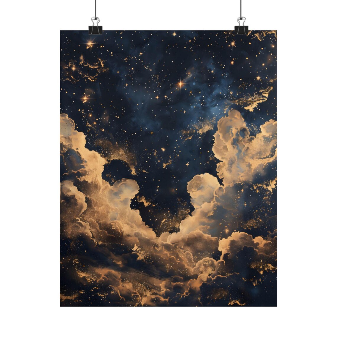 Celestial Night Sky, Moody Academia Wall Art Print - Image 2