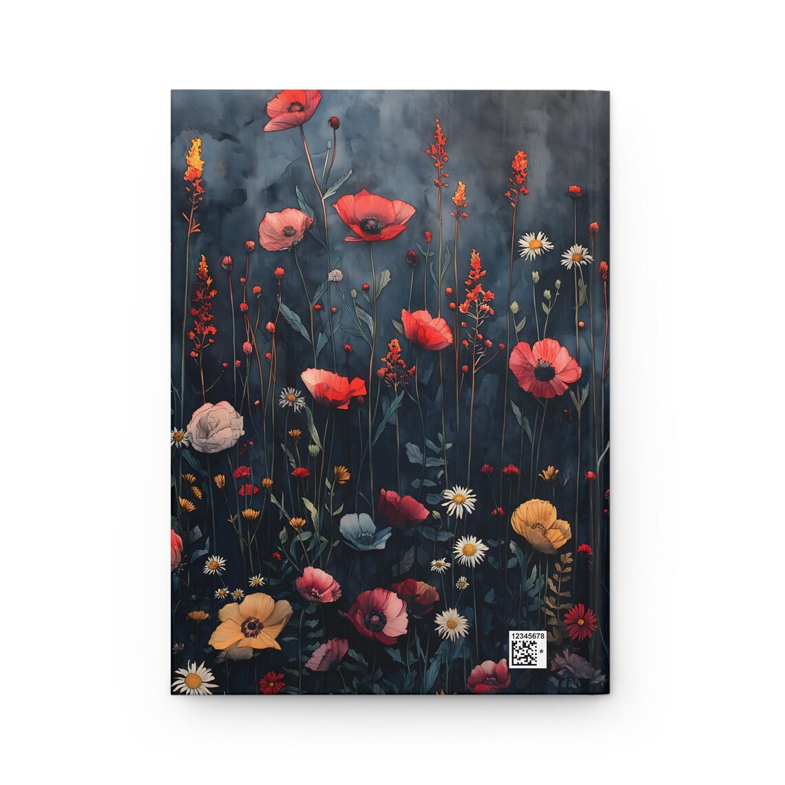 Dark Floral Poppy And Daisy Garden Moody Botanical Hardcover Journal Gift - Image 2