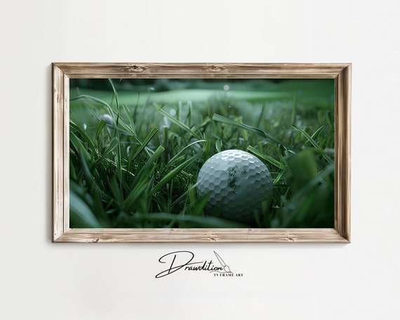 Frame Tv Art Golf Ball Frame Tv Art Golf Frame Tv Art Golfing In Frame Tv Art Golfers Art Golfing Decor Tv Art For Golfer