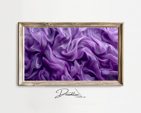 Purple Frame Tv Art Purple Abstract 3d Frame Tv Art Textured Frame Tv Art Purple Frame Tv Art Purple Waves Frame Tv Art