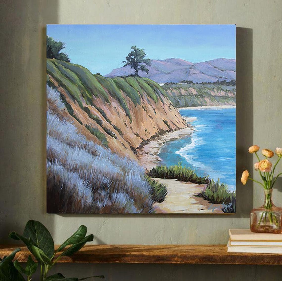 Carpinteria Bluffs Ocean Cliff Path Coastal View Travel Poster - Image 5