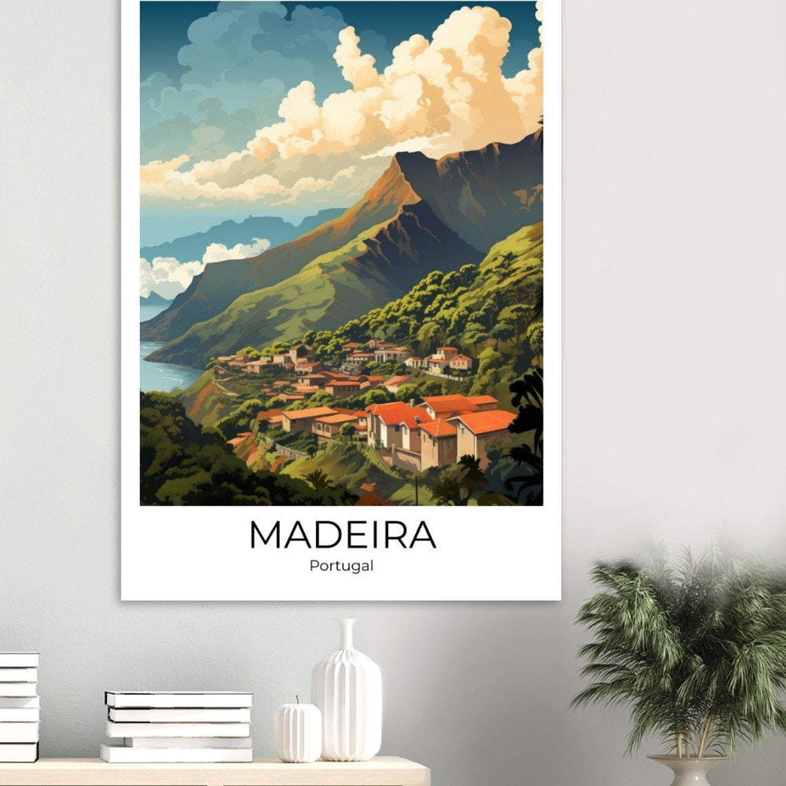 Madeira Portugal Vintage Travel Poster Madeira Print Travel Print Wall Art Travel Print Travel Poster - Image 2