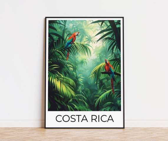 Costa Rica Travel Poster Travel Print Costa Rica Costa Rica Monteverde Cloud Forest Costa Rica Gift Costa Rica Travel Print