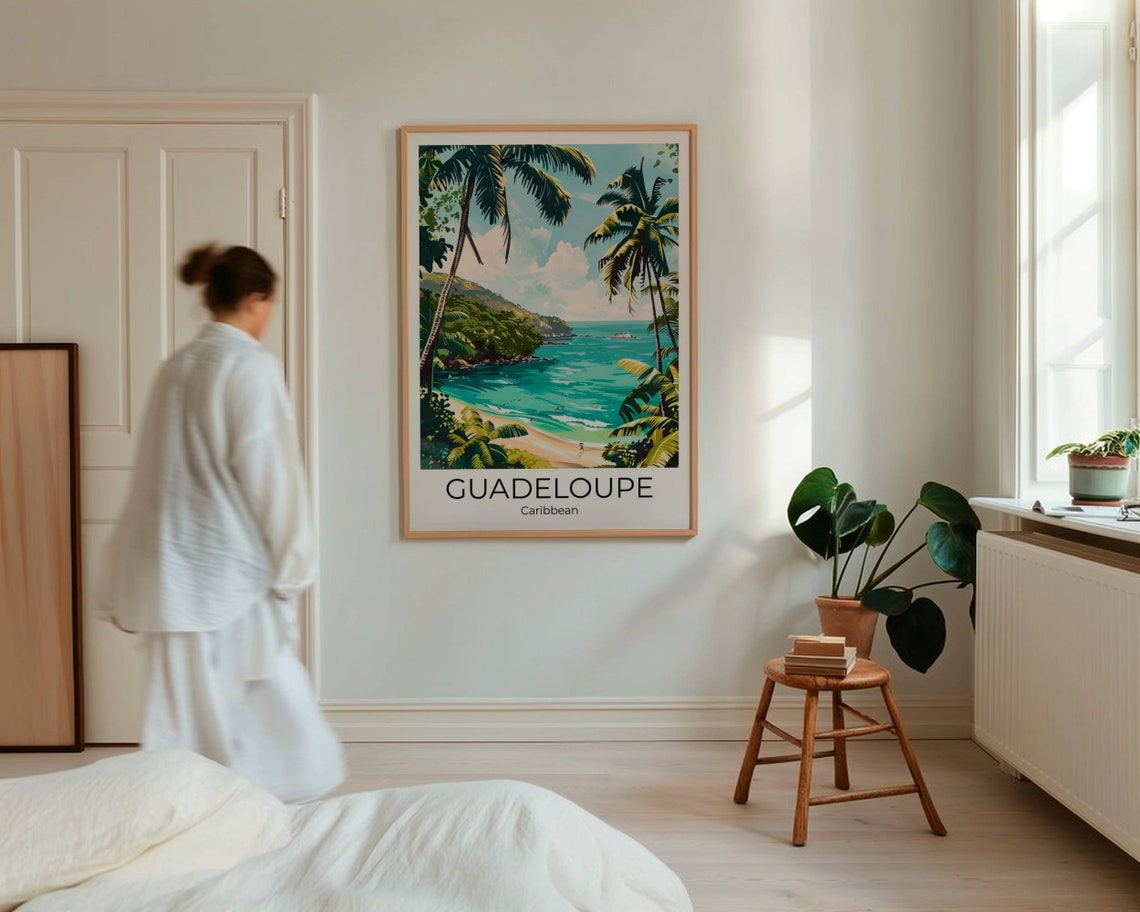 Guadeloupe Island Guadeloupe Caribbean Travel Poster Guadeloupe Wall Art Guadeloupe Travel Print Guadeloupe Guadeloupe Memories - Image 4