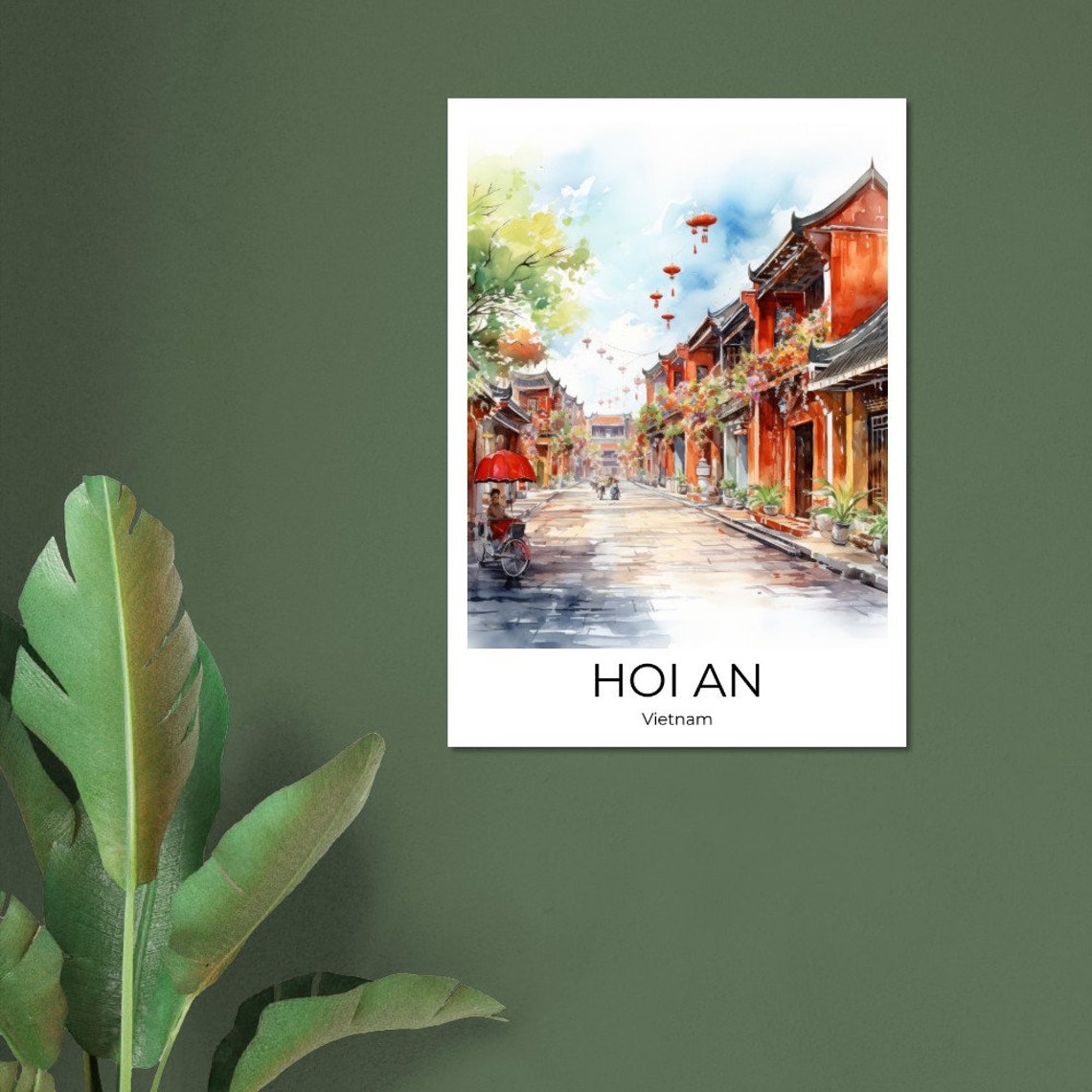 Hoi An Watercolor Travel Poster Of Hoi An Vietnam Wall Art Vietnam Travel Vietnam Vietnam Wall Decoration - Image 4