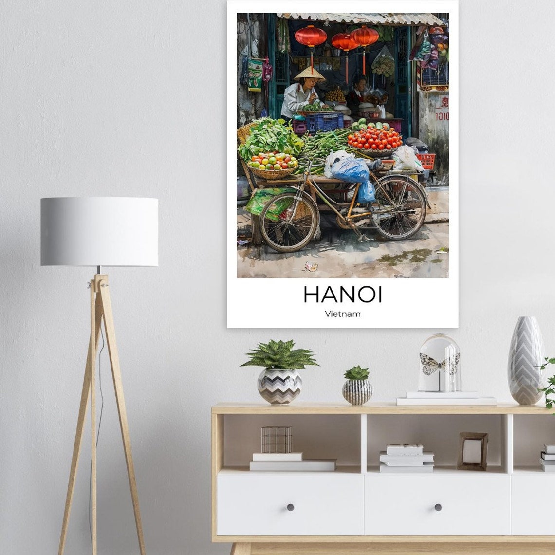 Hanoi Old Quarter Travel Poster Of Hanoi Wall Art Hanoi Travel Vietnam Hanoi Streetlife Hanoi Wall Decoration - Image 2