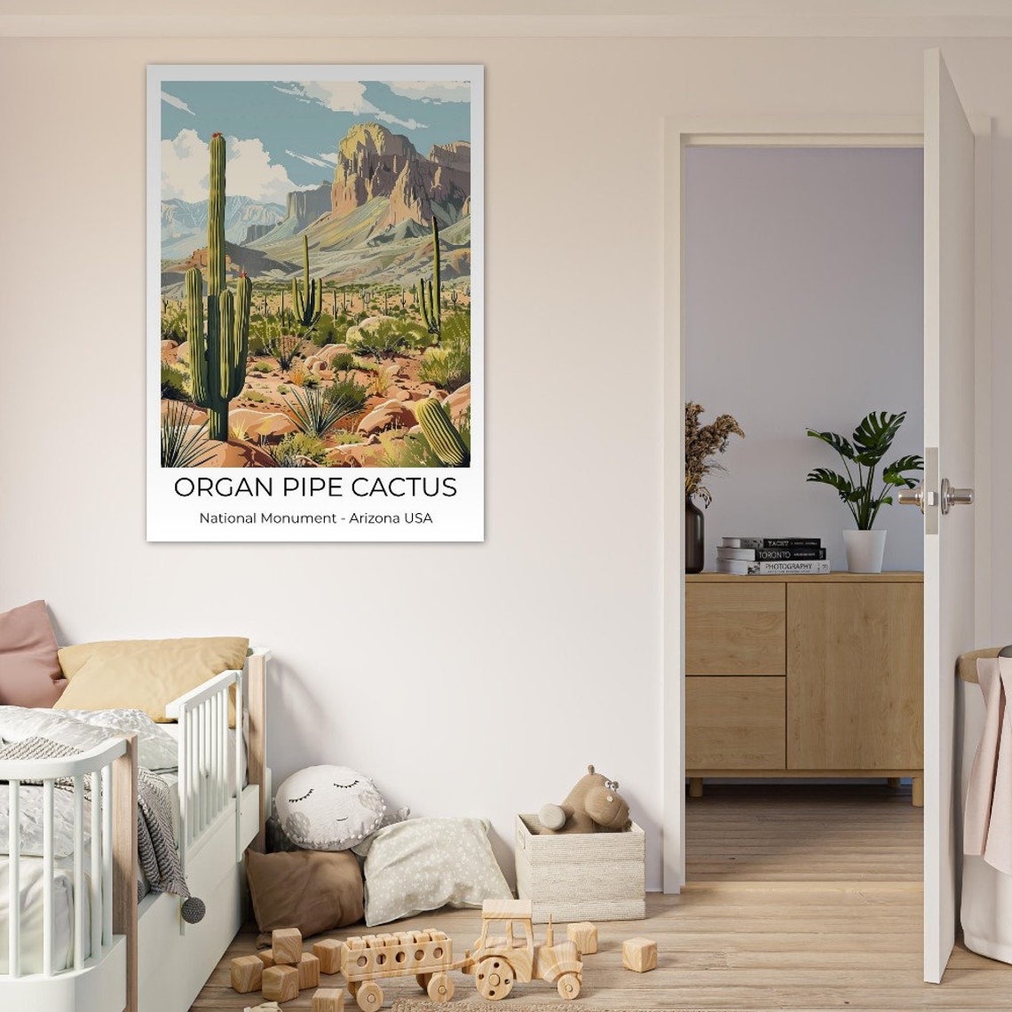 Organ Pipe National Monument National Park Usa Travel Poster Organ Pipe Wall Art Arizona Travel Print Arizona Organ Pipe Wall Decoration - Image 2