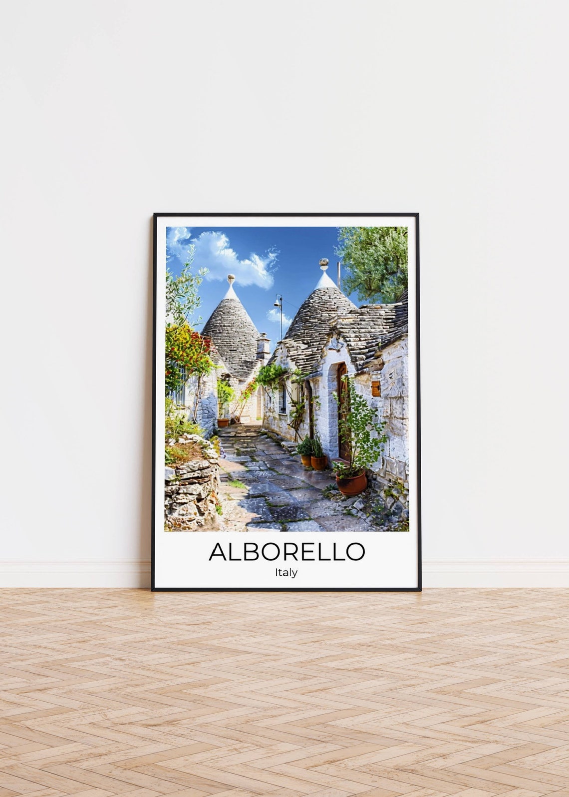 Alberobello Italy Trulli Lane Stone Cone Roofs Photography Poster - Image 4