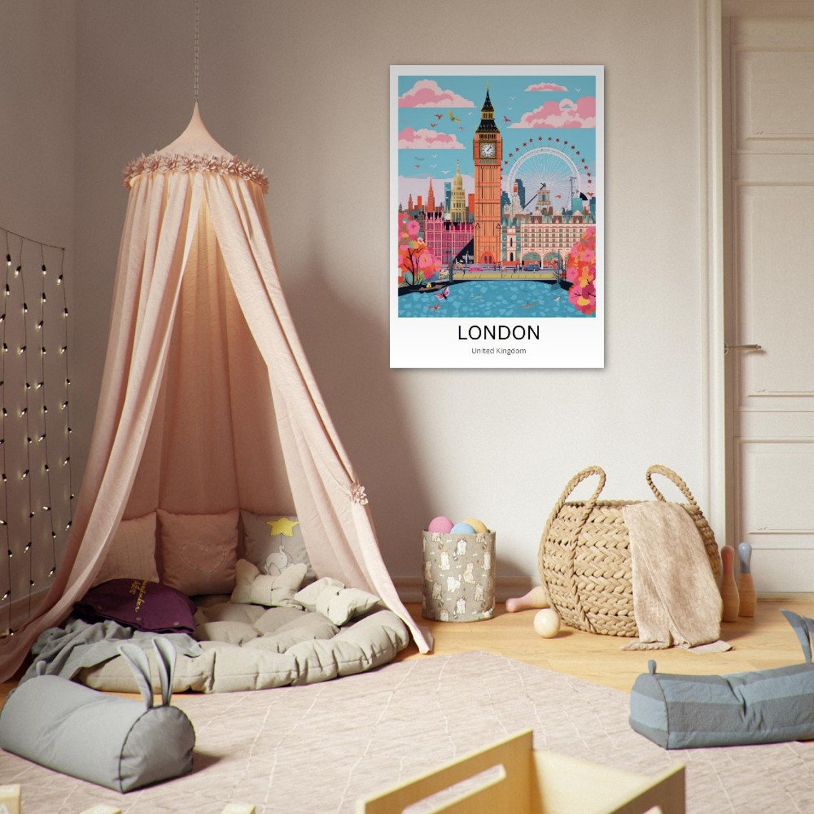 London England Travel Poster London Travel Print Wall Art Travel Print London Eye Poster Big Ben Poster London City Print - Image 4