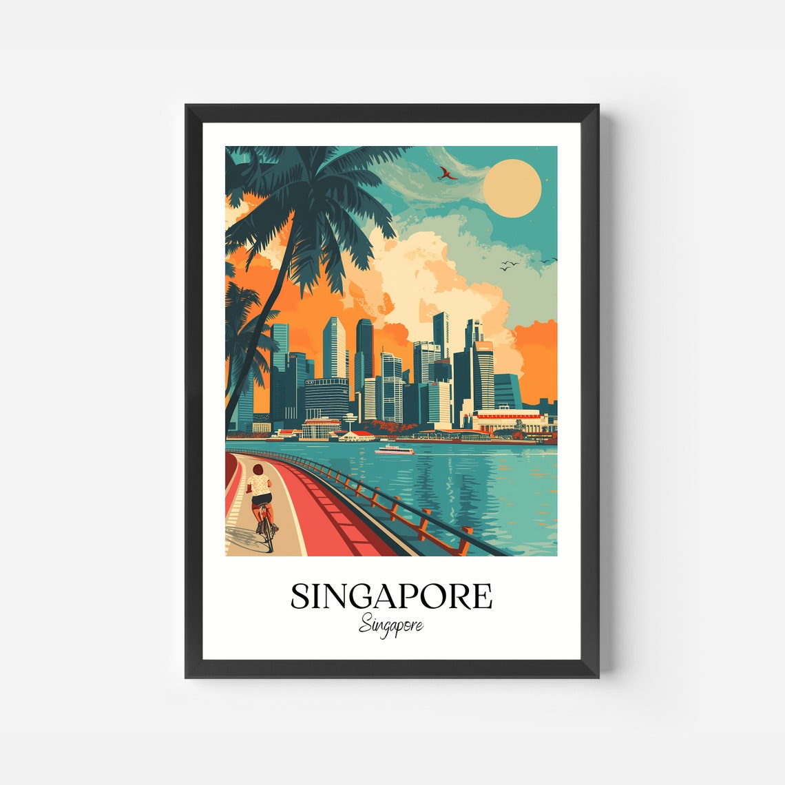 Singapore City Print Singapore Travel Poster Singapore Travel Gift Singapore Singapore Poster Singapore Gift - Image 2