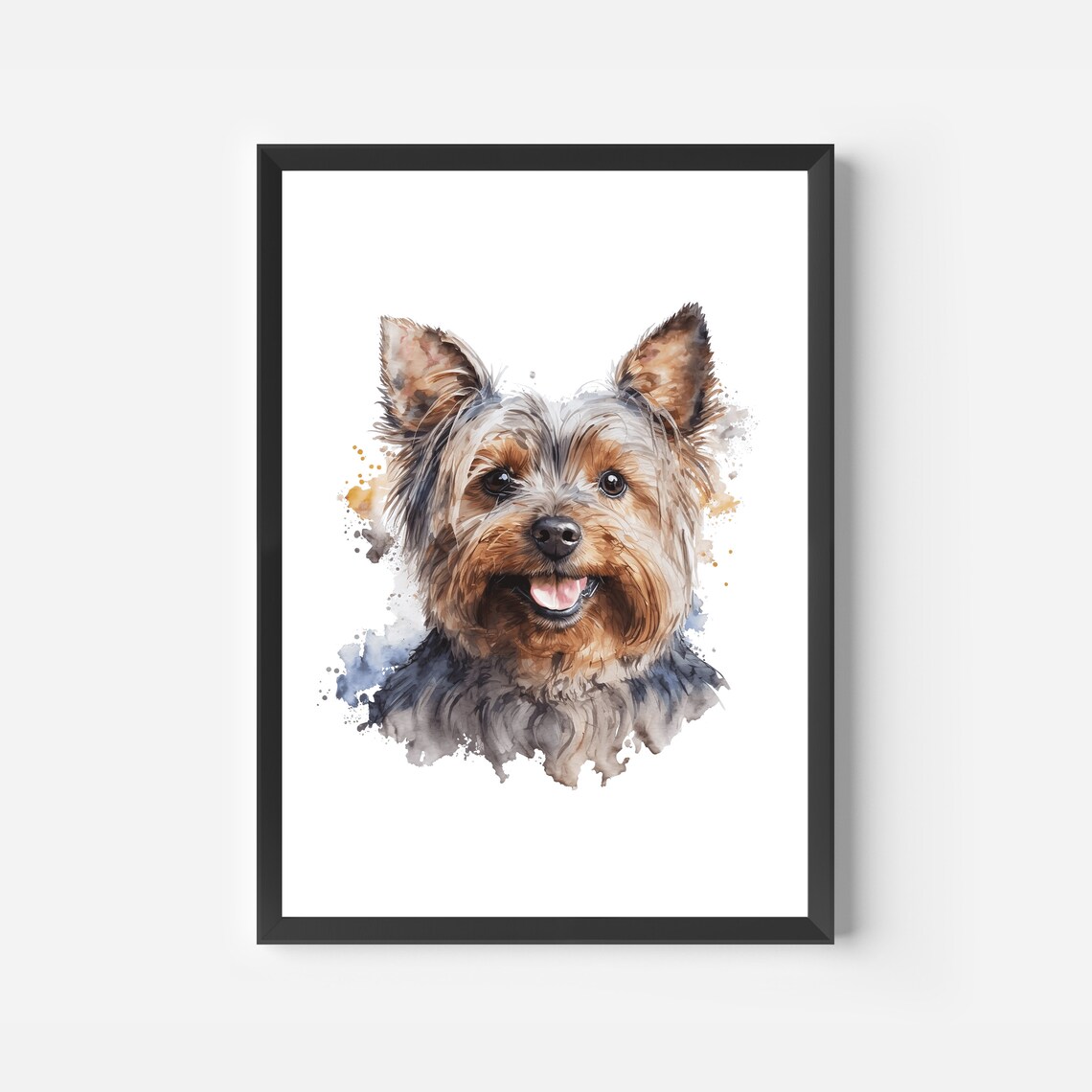 Yorkshire Terrier Watercolor Dog Portrait Cute Pet Art Print - Image 2