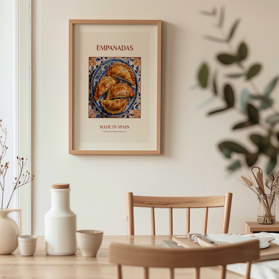 Empanadas Spanish Golden Baked Pastries Ceramic Tile Art Poster - Image 3