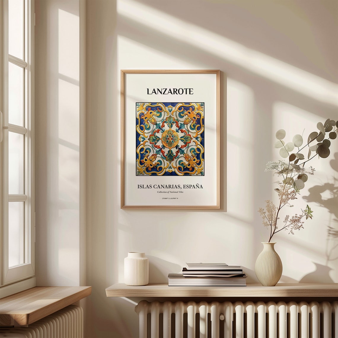 Lanzarote Canary Islands Spain Ornate Tile Wall Decor Poster - Image 3