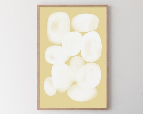 Abstract Art Print Yellow Abstract Wall Art Modern Wall Art Minimalist Print Wall Decor Living Room Wall Art Scandinavian Print