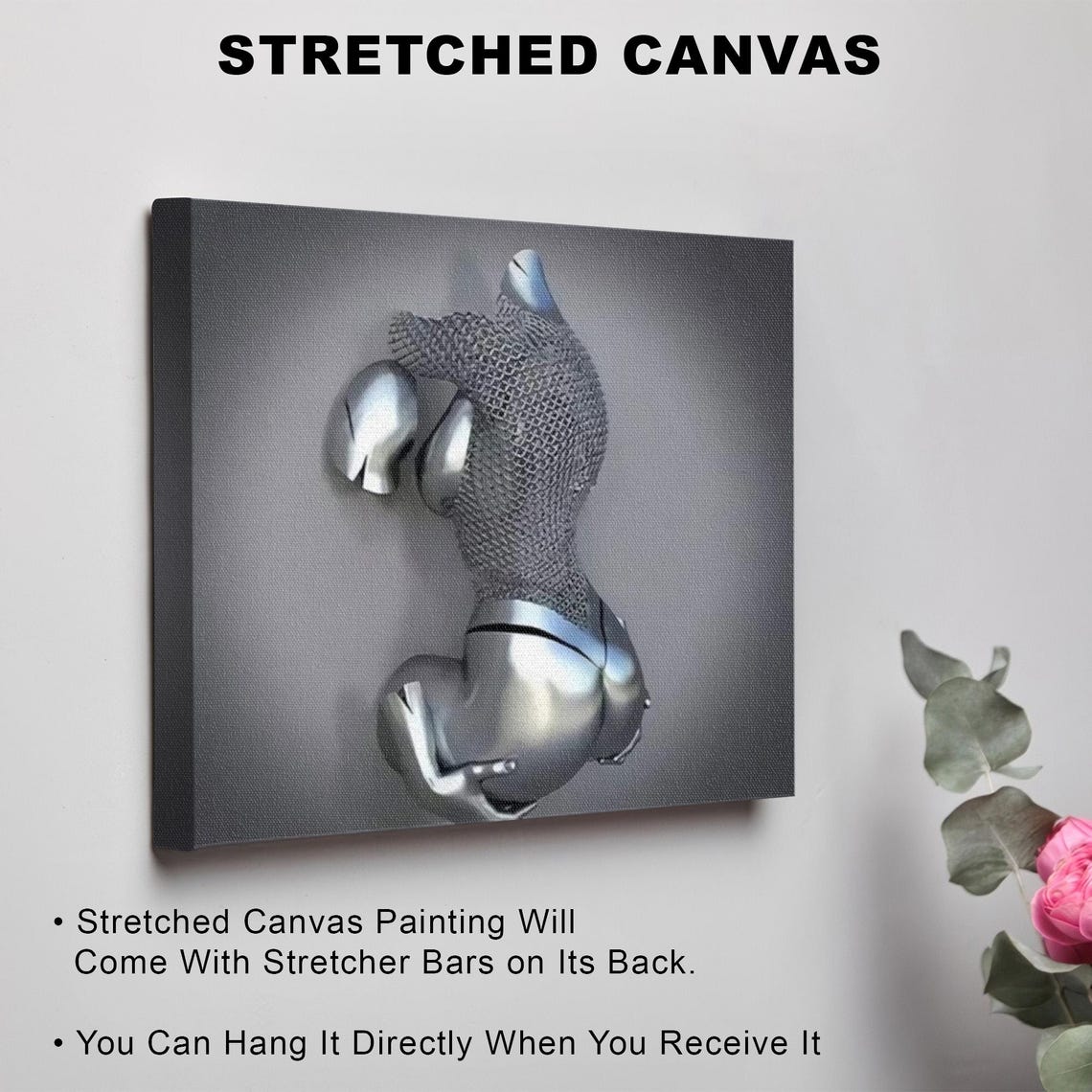 Chrome Robot Figure Twisted in a Surreal Metallic Pose Poster - Image 3