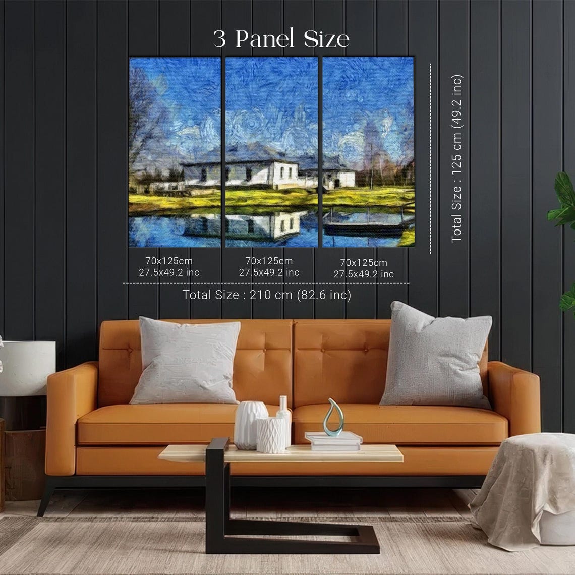 Village House By The Lake Decorative Wall Art Nature Wall Decor Nature Art Nature Decor Nature Print - Image 2