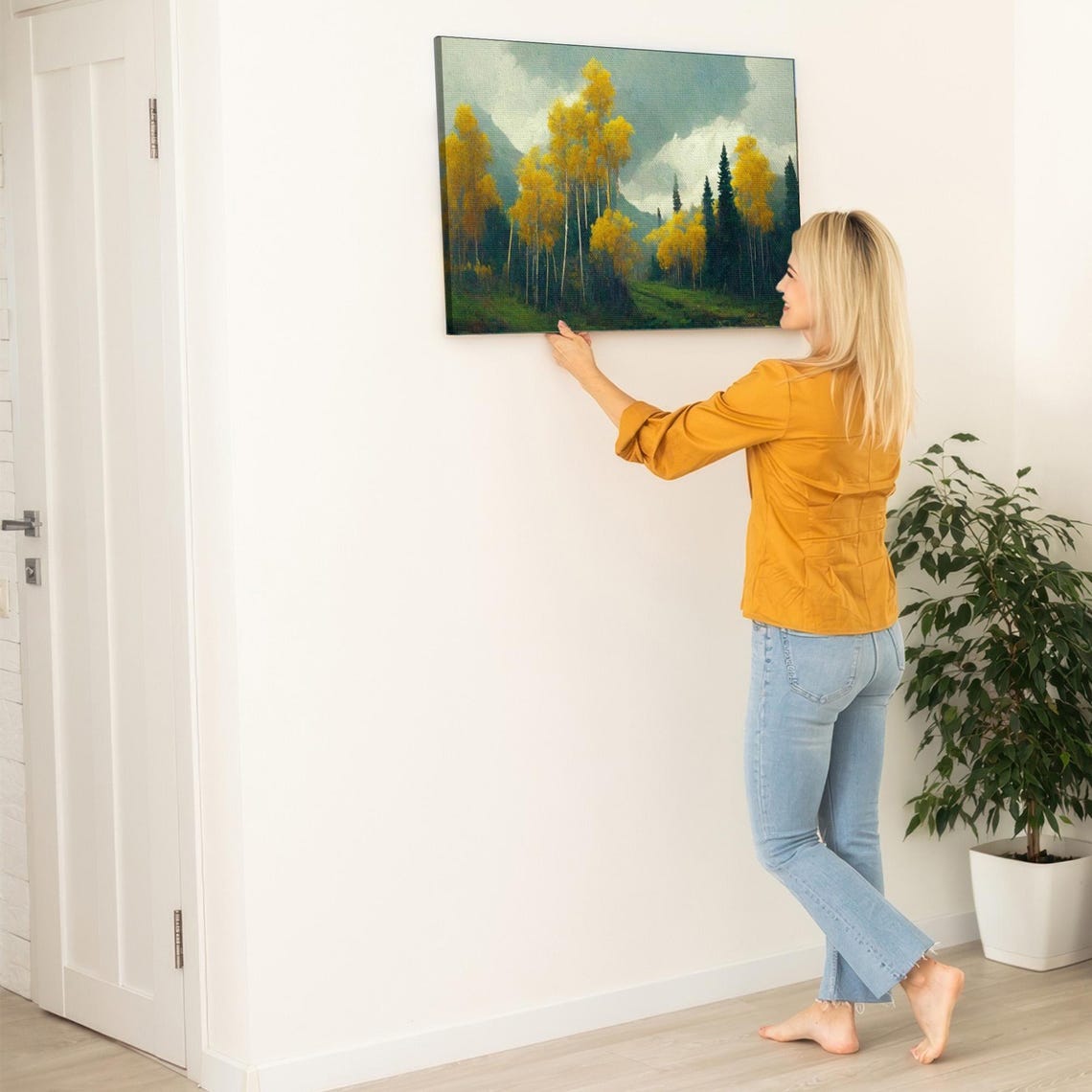 Forest Landscape On The Slope Nature Decor Landscape Wall Table Nature Wall Decor Nature Wall Decor - Image 5