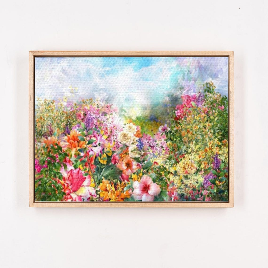 Vibrant Wildflower Meadow in a Soft Dreamy Watercolor Style Poster - Image 4