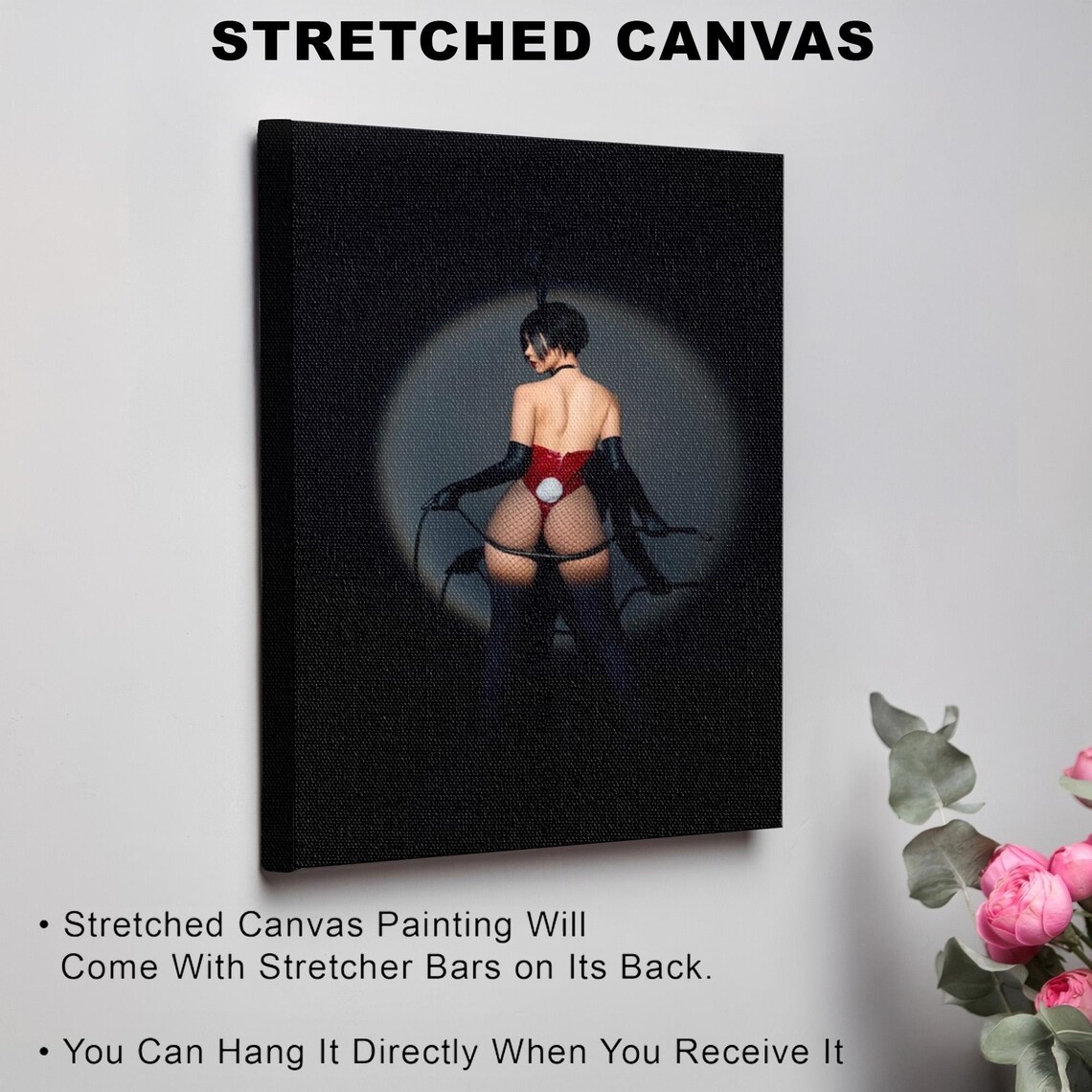 Vintage Lingerie Woman Bedroom Wall Art Print - Image 3