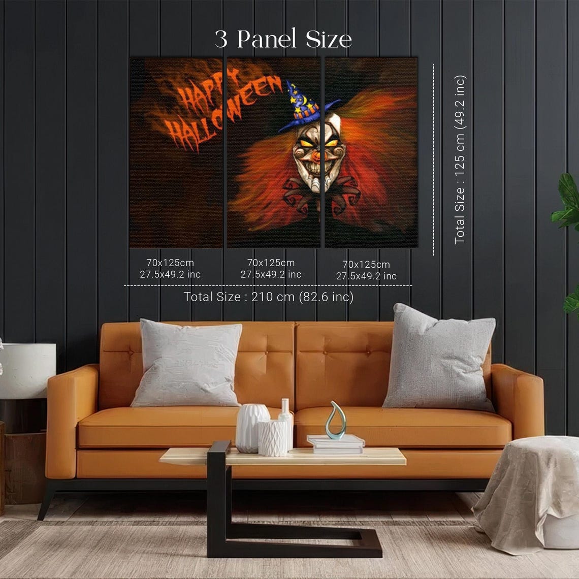 Happy Halloween Scary Clown Face With Witch Hat Spooky Poster - Image 2
