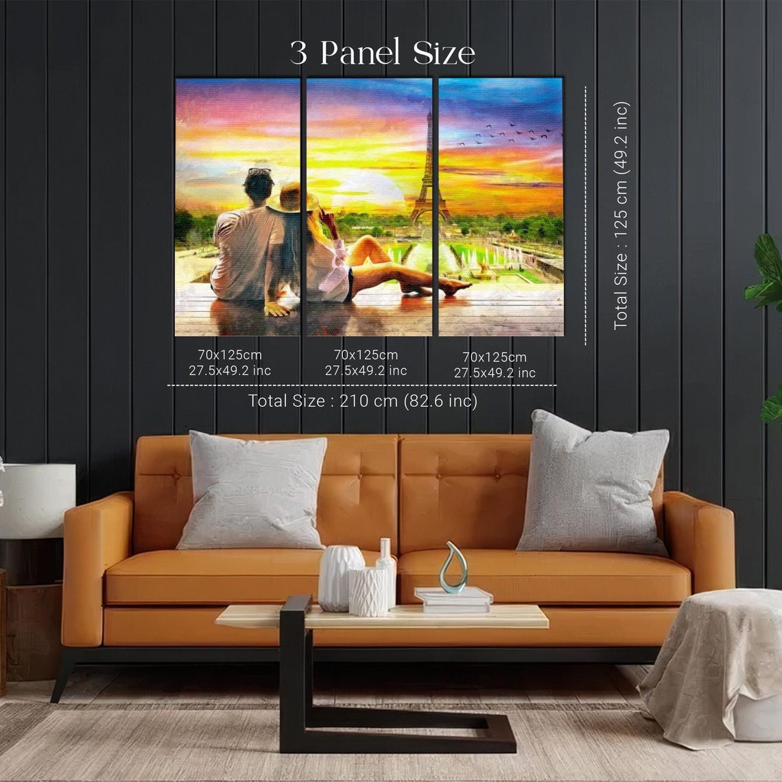 Romantic Couple Watching Eiffel Tower Sunset In Paris France Poster - Image 2