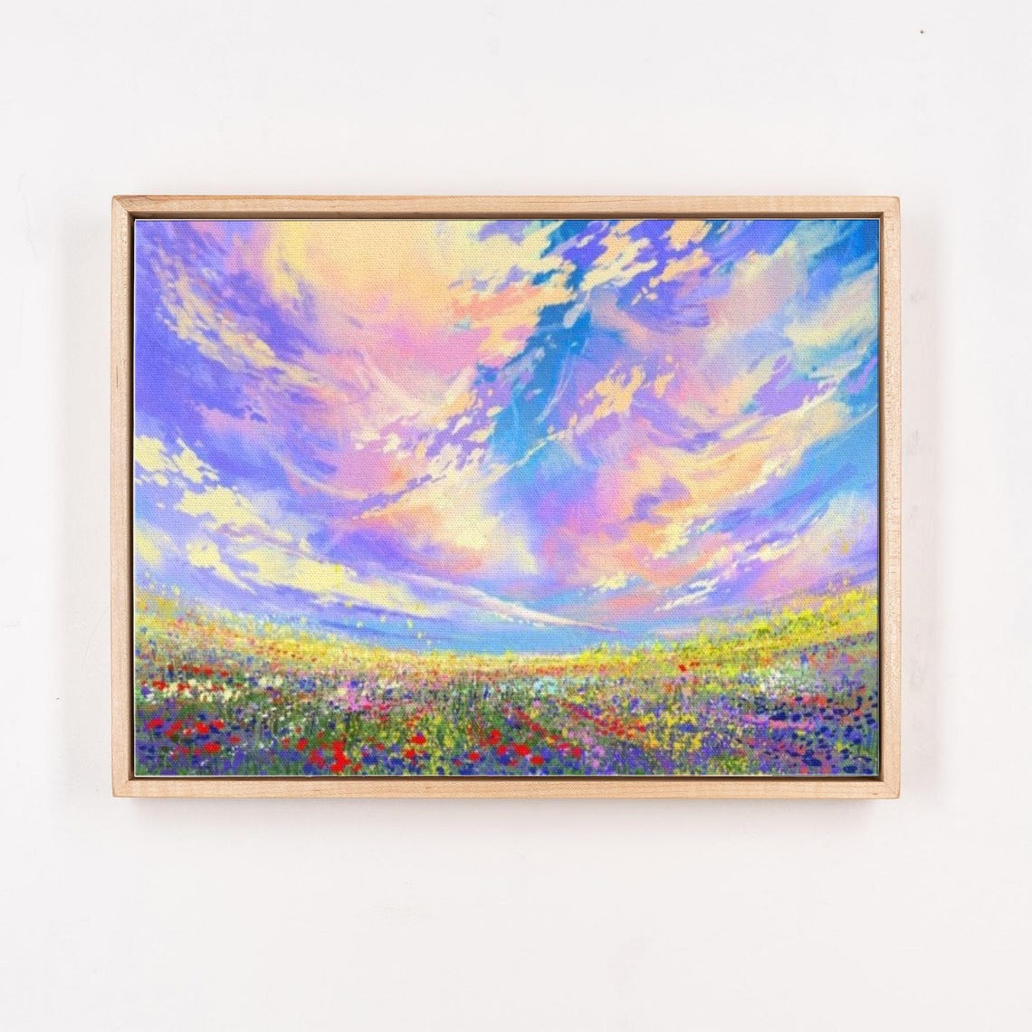 Colorful Clouds Oil Painting Look Decorative Wall Art Nature Decor Nature Wall Decor Nature Print - Image 4