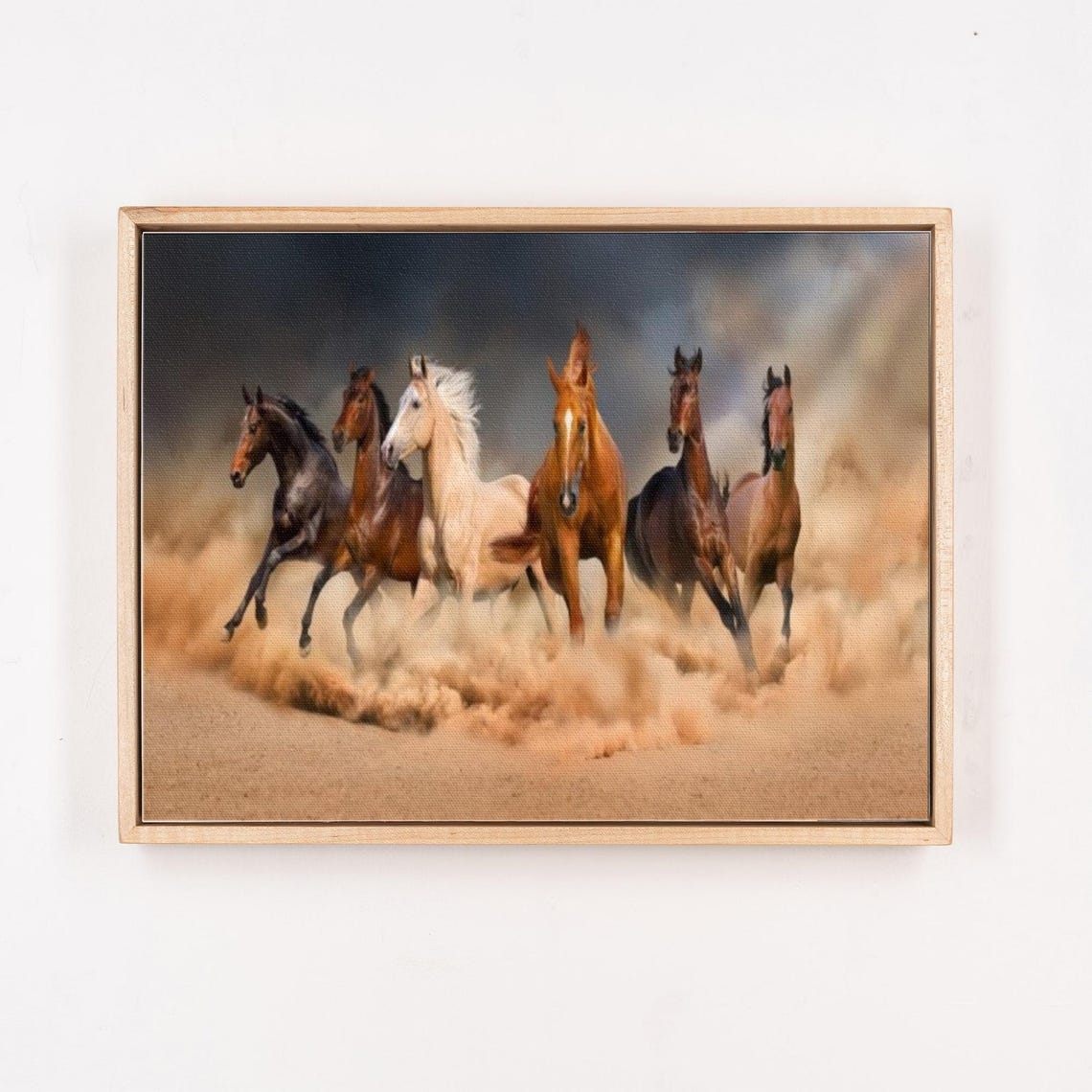 Galloping Horses Herd Kicking Up Dust Dramatic Fine Art Poster - Image 4
