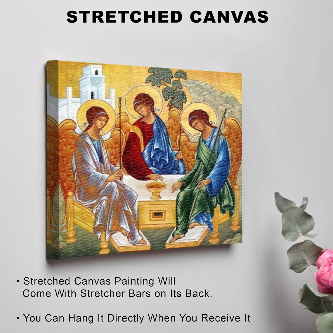 Holy Trinity Icon By Andrei Rublev Orthodox Religious Angel Poster - Image 3