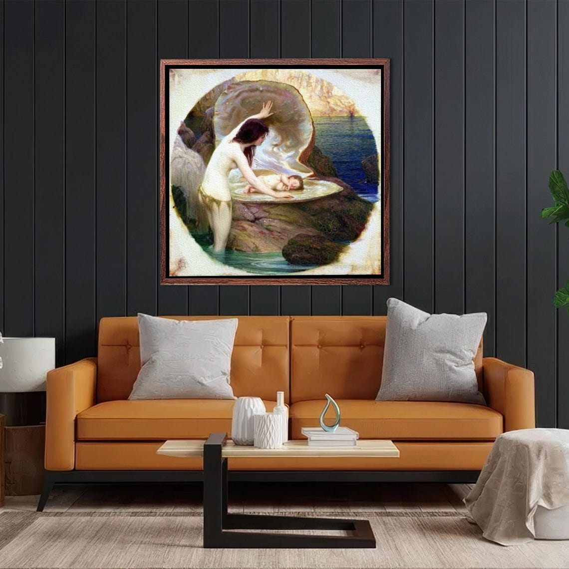 Herbert James Draper's A Water Baby Classic Art Reproduction Poster - Image 2
