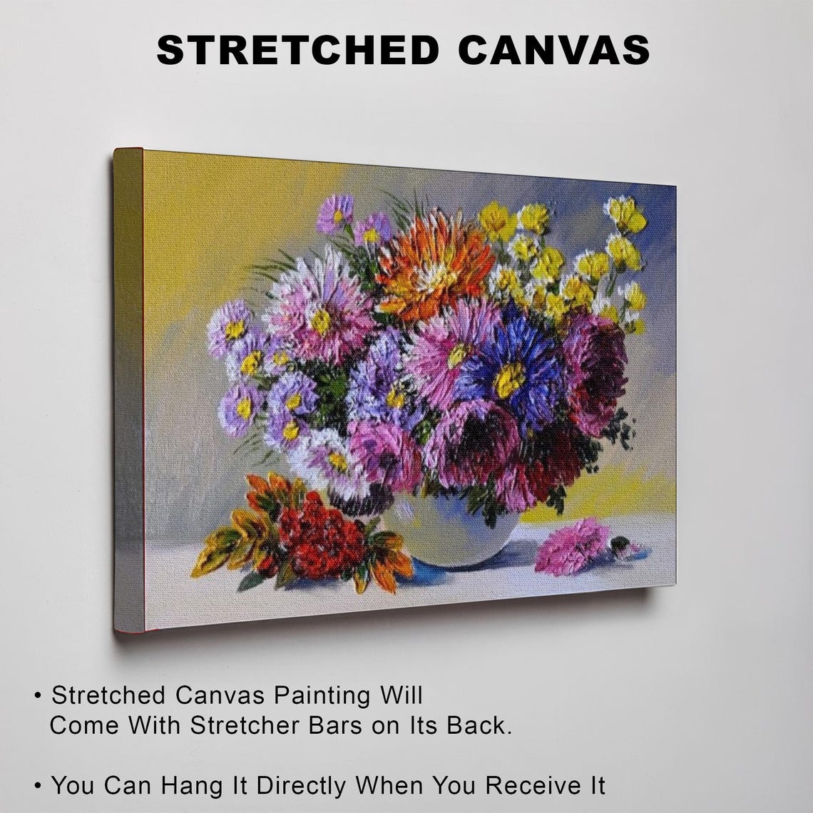 Colorful Flower Bouquet In A Vase Still Life Painting Art Poster - Image 3