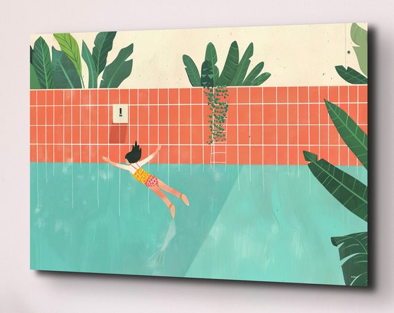 Minimalist Swimming Pool Ready To Hang Wall Art