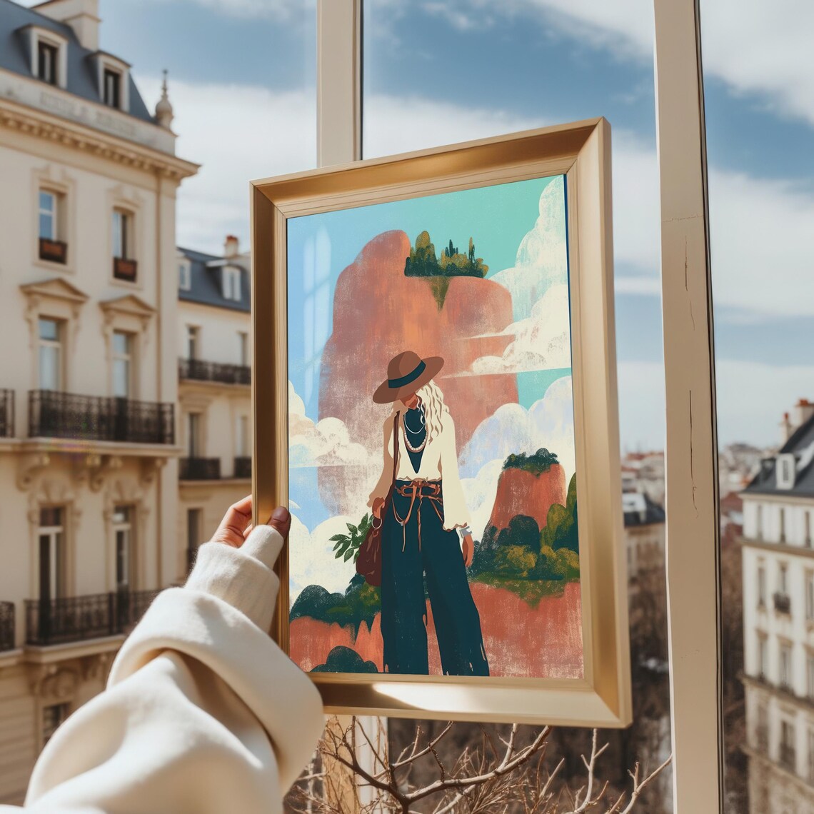 Contemporary Female Figure In Landscape, Bohemian - Image 6