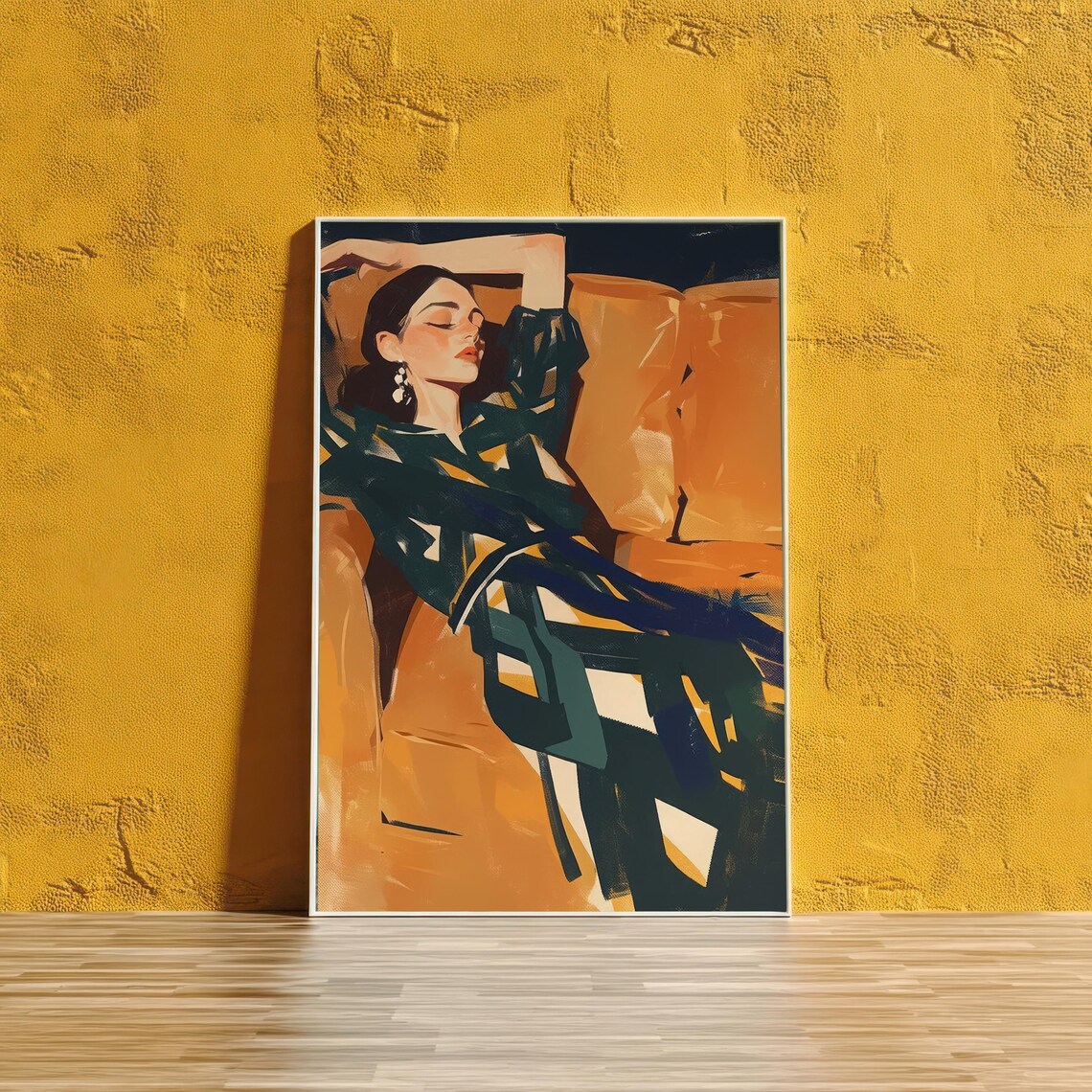 Sleeping Lady, Relaxing Modern Illustration - Image 6