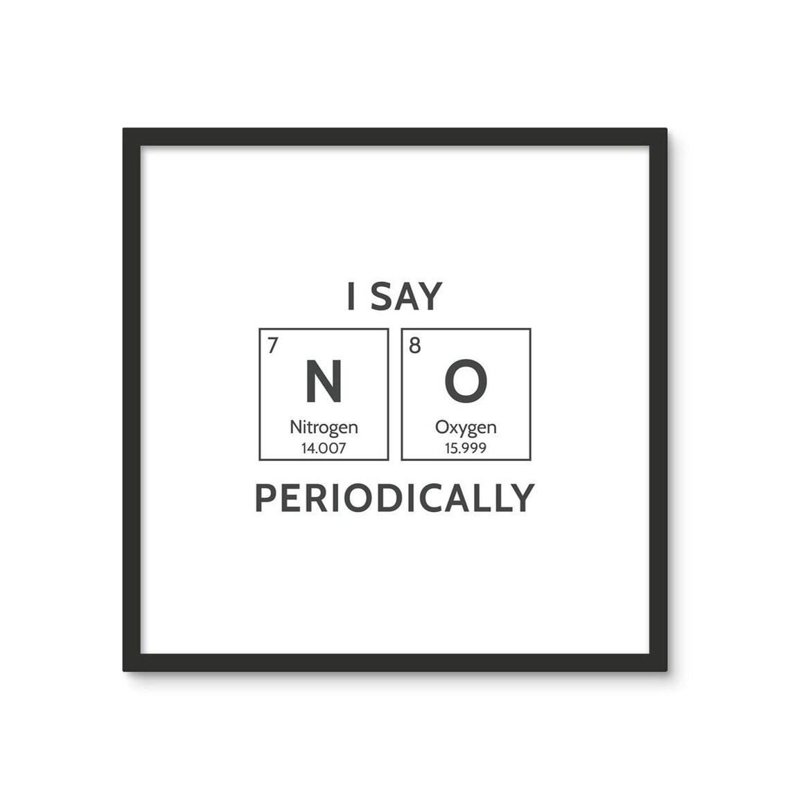 I Say No Periodically Humorous Periodic Elements Photo Tile - Image 2