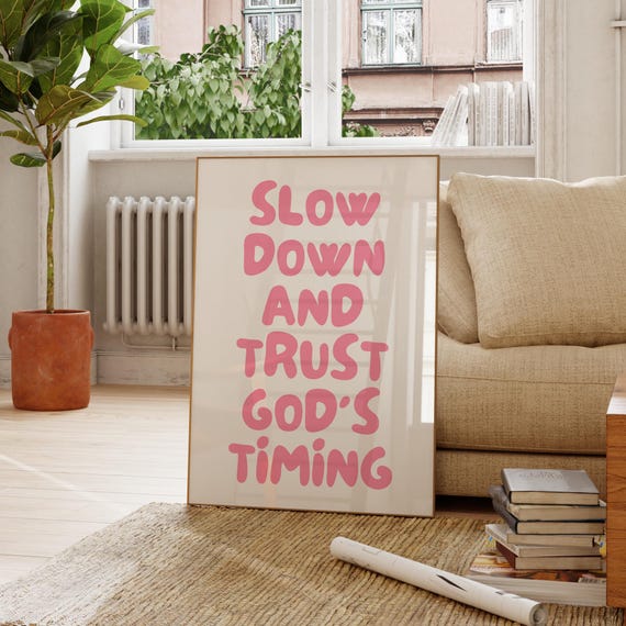 Pink Christian Wall Art Trendy Quote Print Cute Girly Bible Verse Dorm Room Decor
