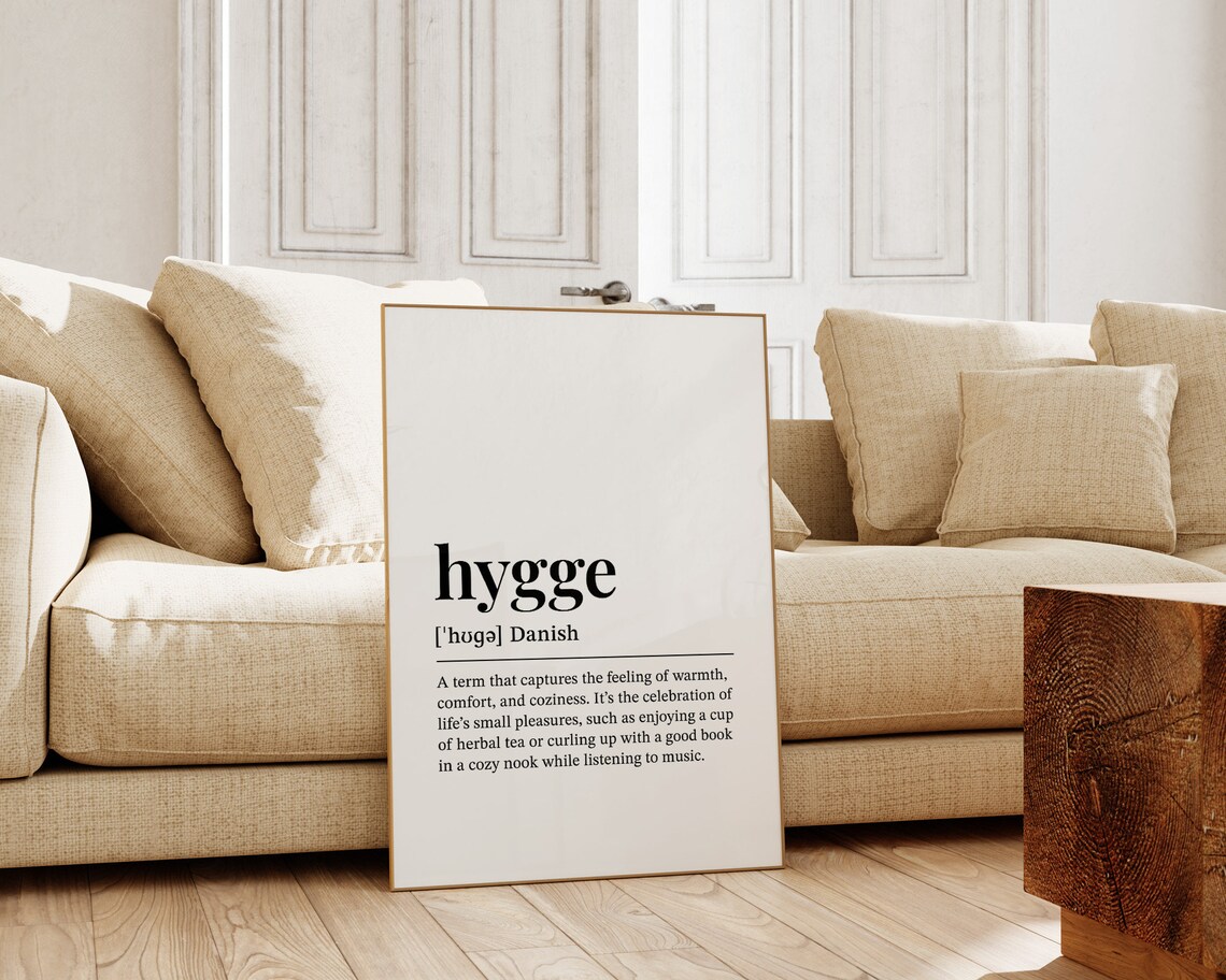Hygge Definition Danish Cozy Word Minimalist Dictionary Poster - Image 3