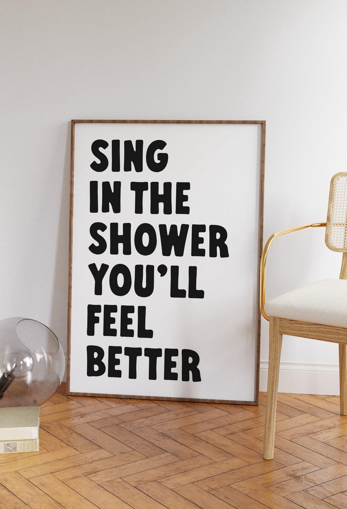Funny Bathroom Wall Art Cute Print This Shower Is For Singing Trendy
