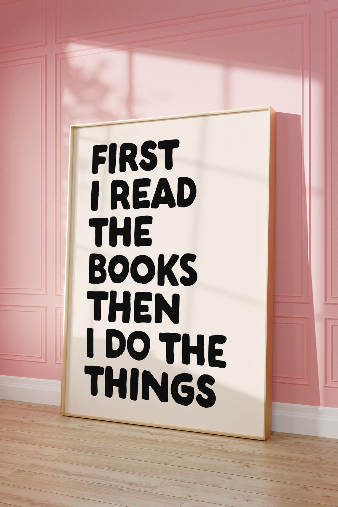 First I Read The Books Black Bold Typography Reader Quote Poster - Image 2