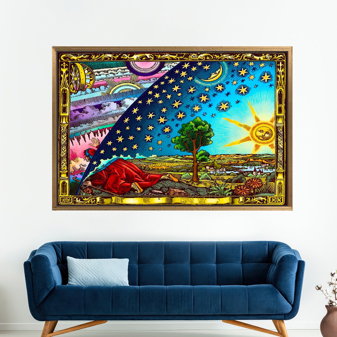 Flammarion Engraving Vintage Celestial Astronomy Cosmic Art Print