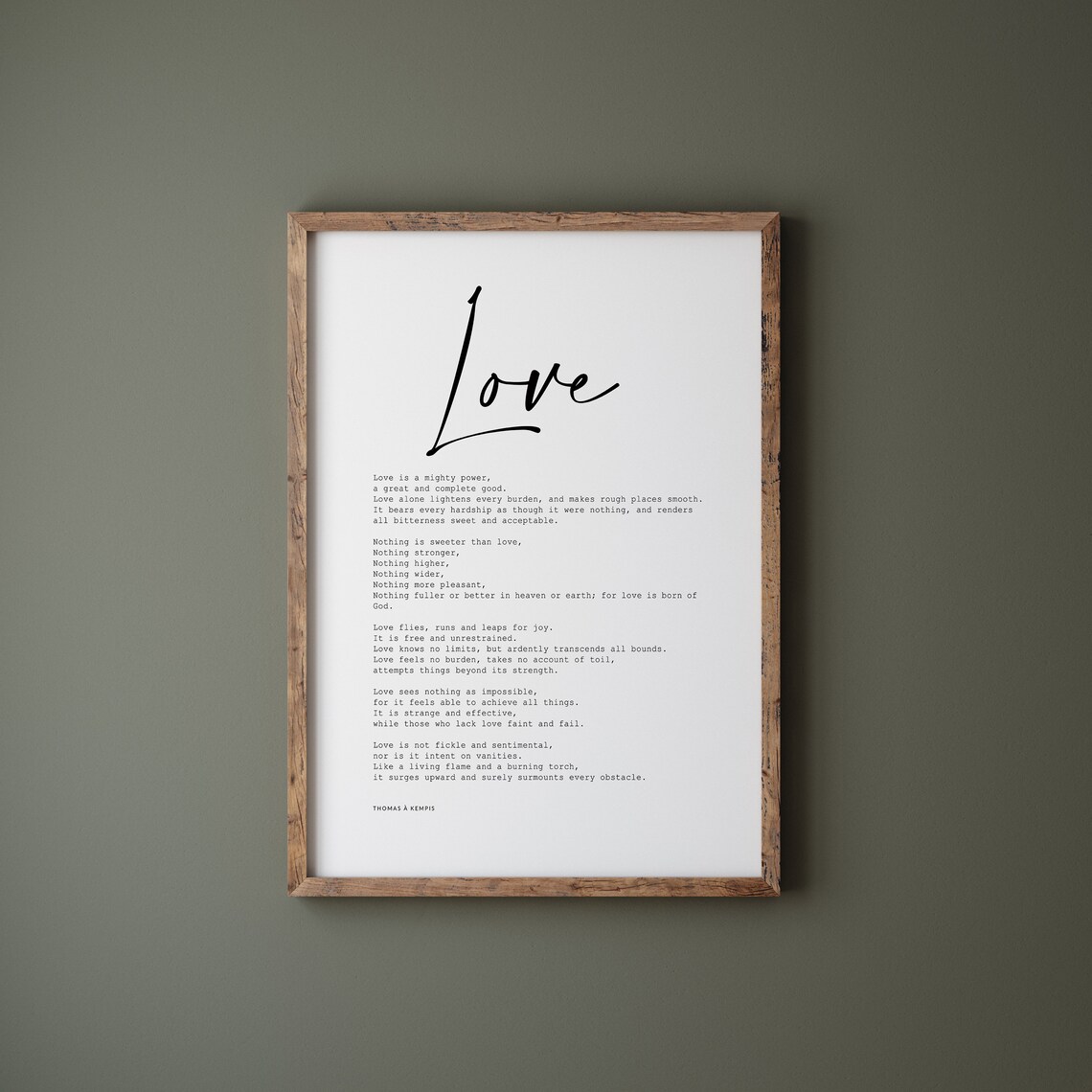 Love Poem Quote Art Print, Wedding Gift for Lovers - Image 2