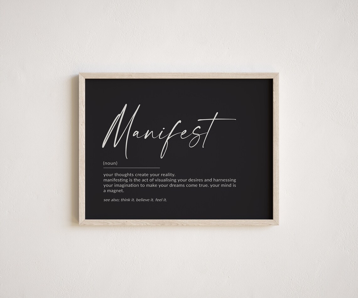 Manifest Definition Poster, Law Of Attraction Decor - Image 2