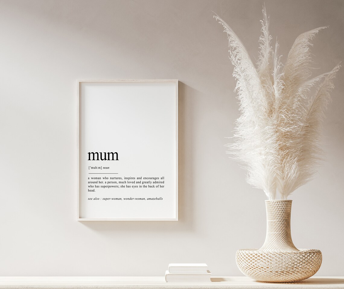 Mum Noun Definition Poster See Also Super Woman Wonder Woman - Image 2