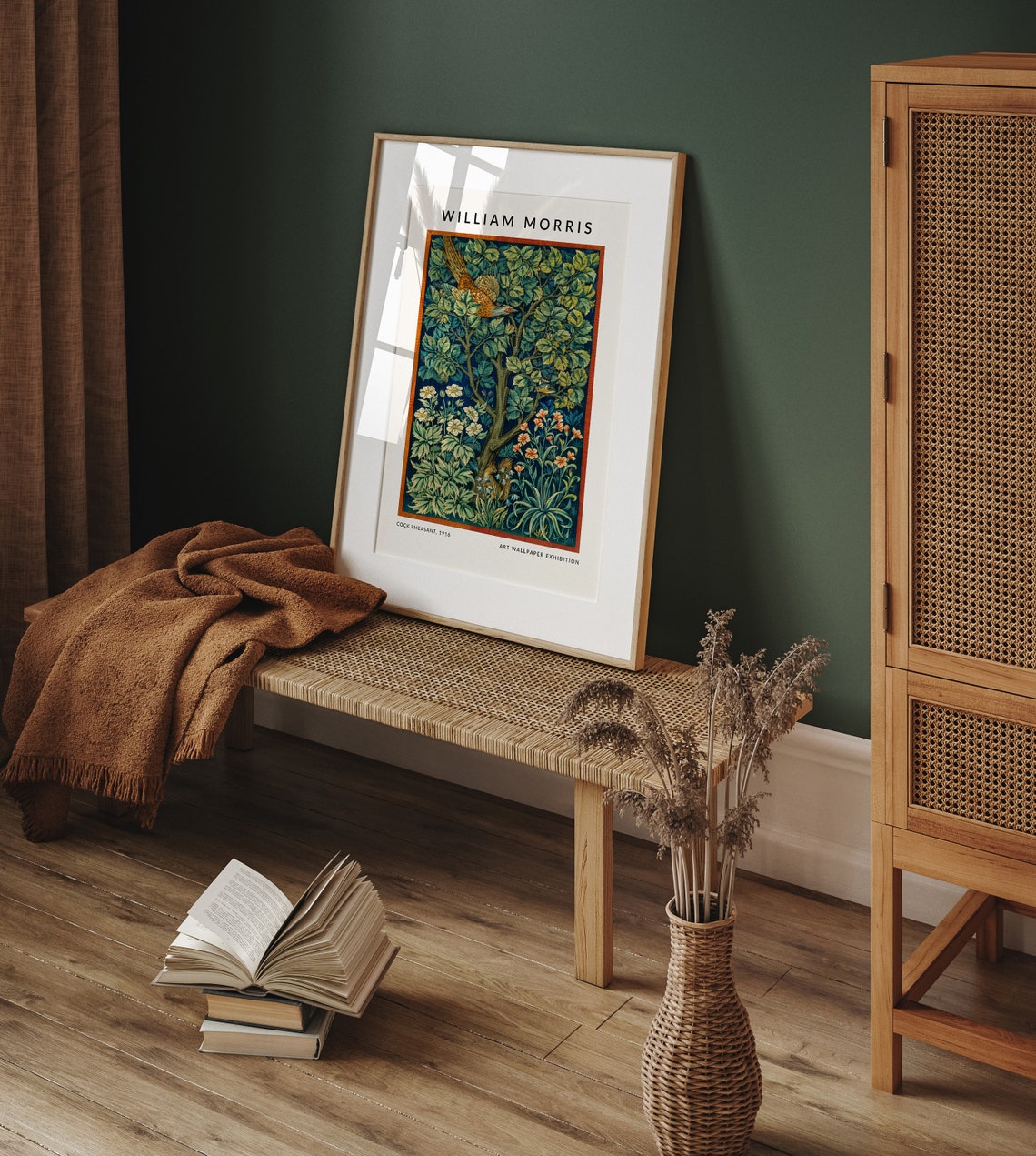 William Morris Cock Pheasant 1916 Wallpaper Exhibition Art Print - Image 2