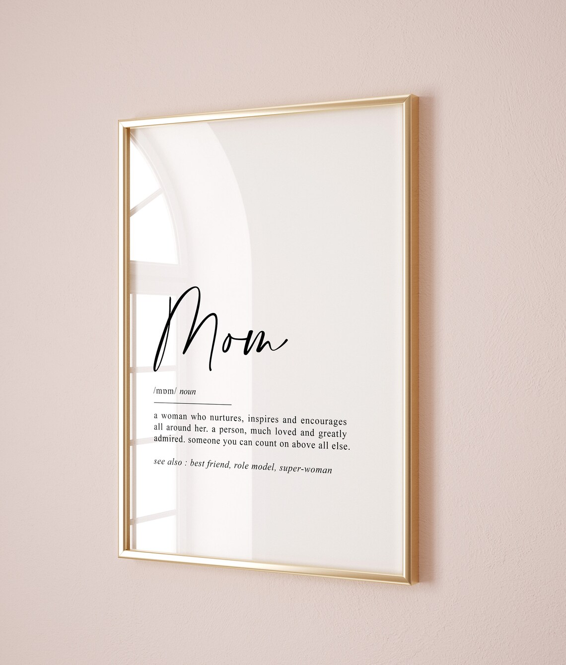 Mom Definition Typography Quote Art Print - Image 2